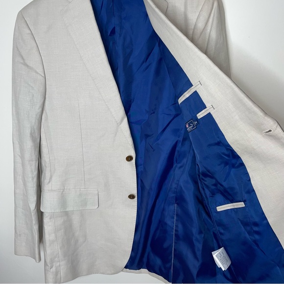 Vineyard Vines Mens Linen Blend Blazer Sport Coat Jacket 2 Button Size 40L - Picture 2 of 15